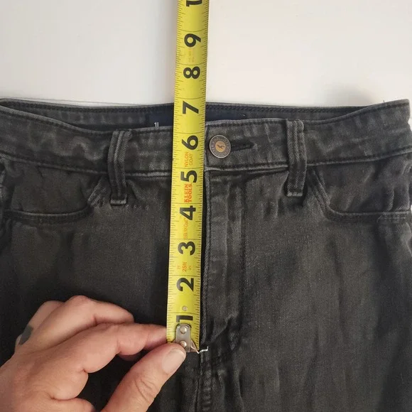 D22  Hollister‎ Womens Ultra High Rise Jean Legging Black Wash Size 25W 30L - Picture 7 of 9